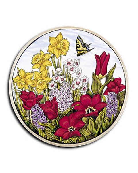 Spring Flowers Stained Glass Sculpture